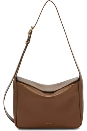 Jil Sander Logo-stamp leather crossbody bag