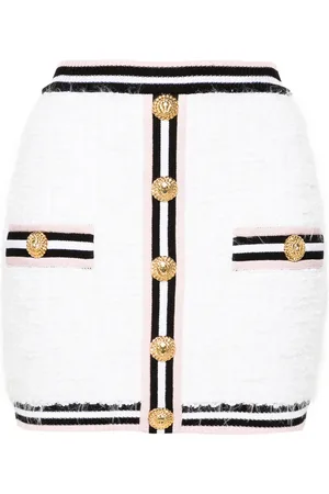 Balmain Maze monogram-jacquard miniskirt