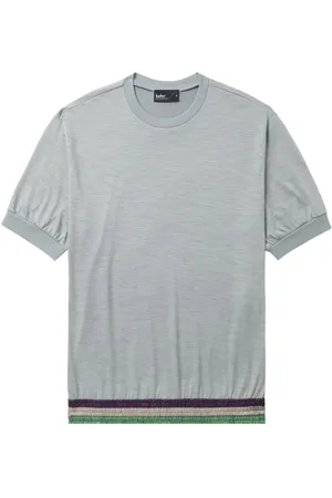 Kolor Striped-trim knit top