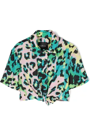 John Richmond Leopard-print cropped blouse