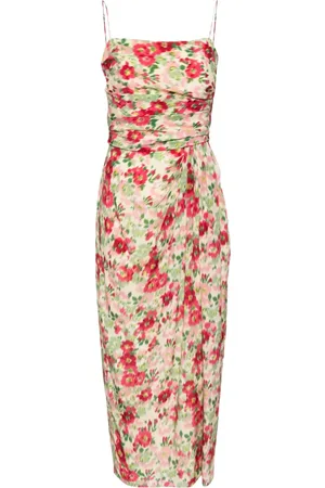 ADAM LIPPES Floral-print silk maxi dress