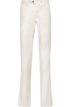 LARDINI Mid-rise tapered-leg trousers