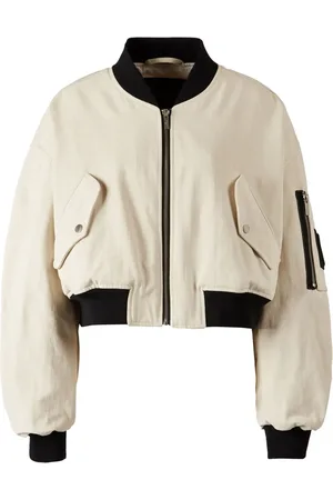 Hogan Cropped satin bomber jacket