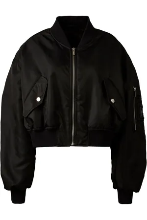 Hogan Cropped satin bomber jacket