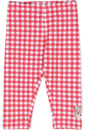 MONNALISA Gingham-check stretch-cotton leggings