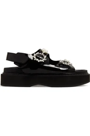 Simone Rocha Buckled flatform leather sandals