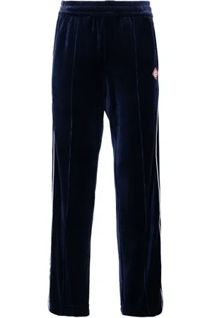 Casablanca Heart Monogram velvet track pants