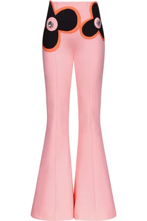 AREA Colour-block flower trousers