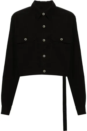 Rick Owens Cape-sleeve cropped shirt jacket
