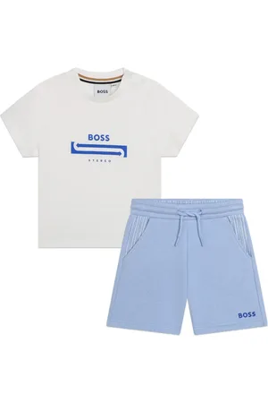 HUGO BOSS Logo-print cotton shorts set