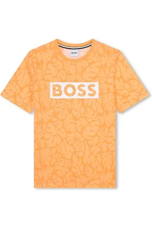 HUGO BOSS Leaf-print cotton T-shirt