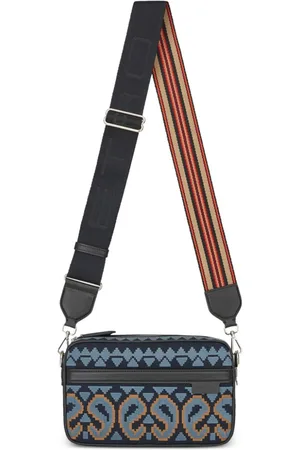 Etro Graphic-embroidered cotton crossbody bag
