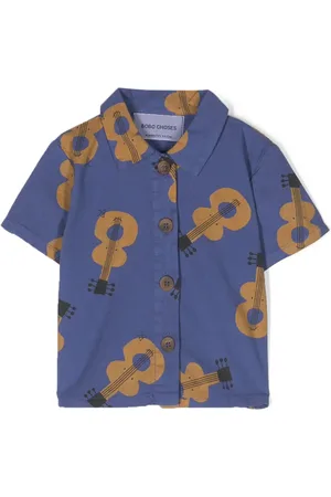Bobo Choses Guitar-print cotton shirt