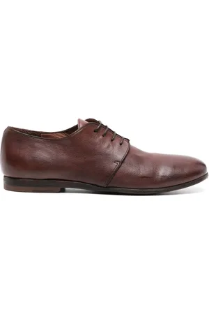 Moma Grained-leather Derby shoes