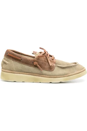 Moma Logo-patch suede boat shoes