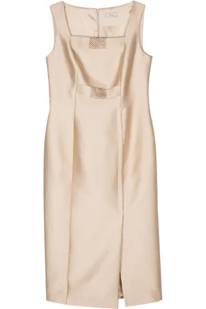 FELY CAMPO Crystal-embellishment crepe dress