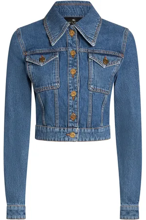 Etro Pegaso-embroidered denim jacket