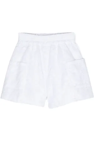 MONNALISA Broderie-anglaise cotton shorts