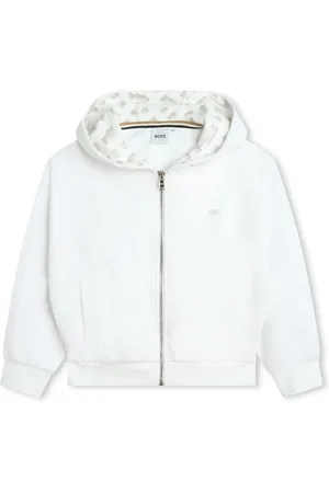 HUGO BOSS Logo-print zipped hoodie