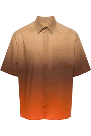 Msgm Logo-embroidered cotton shirt