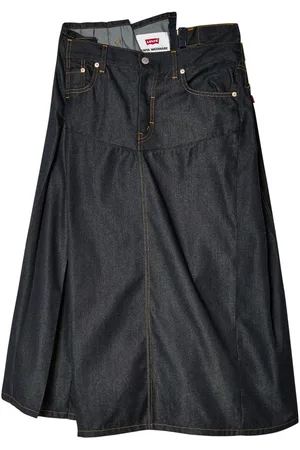 JUNYA WATANABE Asymmetric denim midi skirt