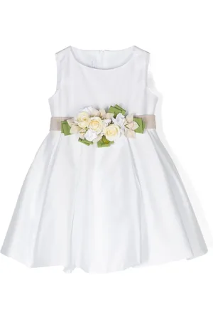 COLORICHIARI Floral-appliqu?? belted dress