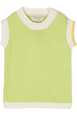 Gensami Contrast-trim knitted vest