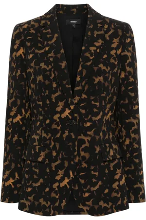 THEORY Watercolour single-breasted blazer