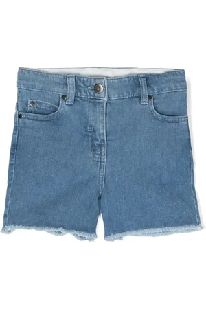 Stella McCartney Frayed-hearts denim shorts