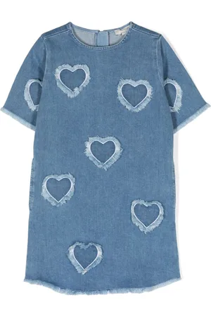 Stella McCartney Heart-patch denim midi dress
