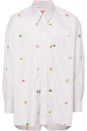 Kenzo Fruit Stickers striped shirt
