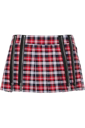 Dsquared2 Checked pleated mini skirt