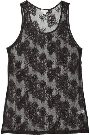 FLEUR DU MAL Bouquet lace tank top
