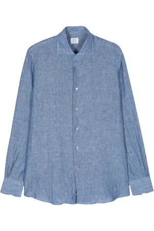 MAZZARELLI Chambray linen shirt