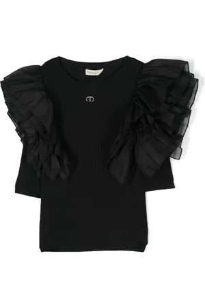 Twin-Set Logo-plaque knitted top