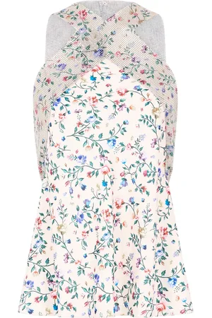 Paco rabanne Floral-print halterneck top