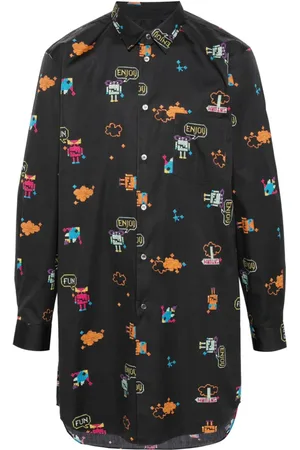 Comme des Garçons Oversize graphic-print cotton shirt