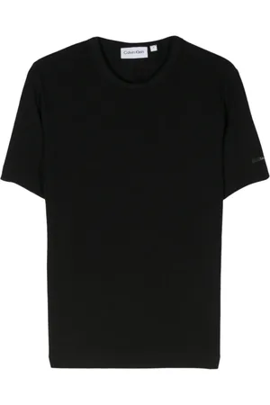 Calvin Klein Logo-patch fine-ribbed T-shirt