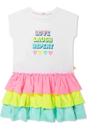 Billieblush Tiered-skirt slogan-print dress