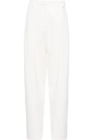 MAGDA BUTRYM Pleated tapered-leg trousers