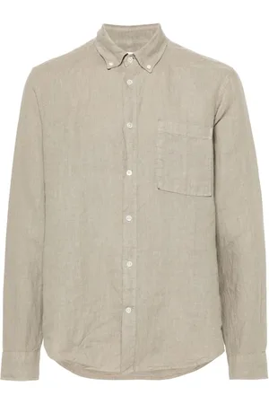 NN.07 Button-down collar linen shirt