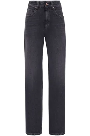 Brunello Cucinelli High-rise wide-leg jeans