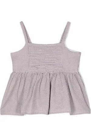 Il gufo Striped seersucker tank top