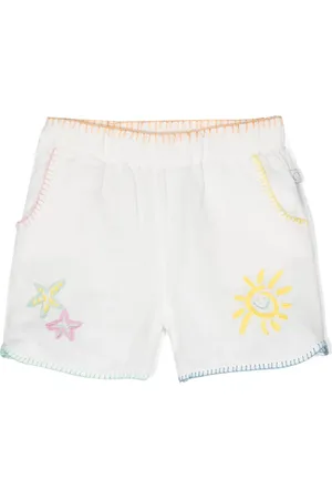 Stella McCartney Embroidered chambray shorts