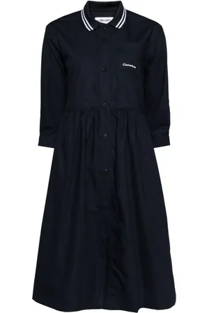 Chocoolate Logo-embroidered cotton midi dress