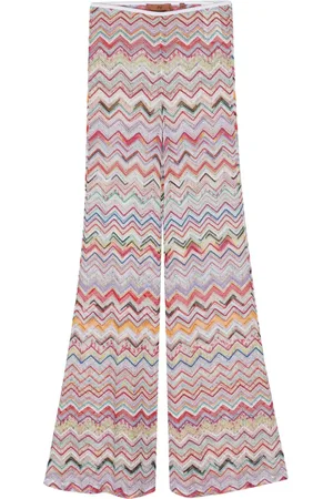 Missoni Zigzag-woven flared trousers