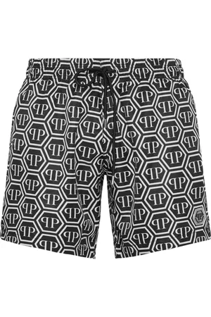 Philipp Plein Monogram-print swim shorts