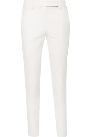 Brunello Cucinelli Slim-fit cropped cotton trousers