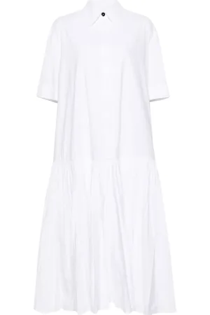 Jil Sander Drop-waist cotton shirtdress