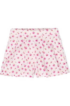 Simonetta Floral-print cotton shorts